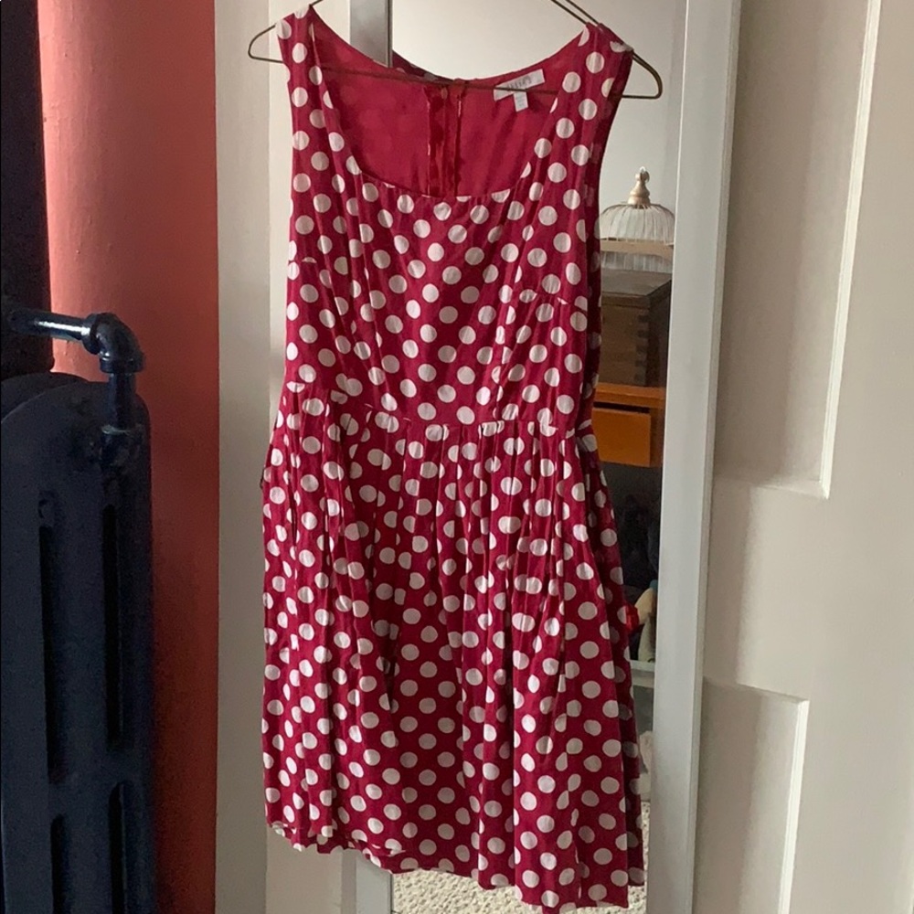 dELiA’s red polka dot tank top dress